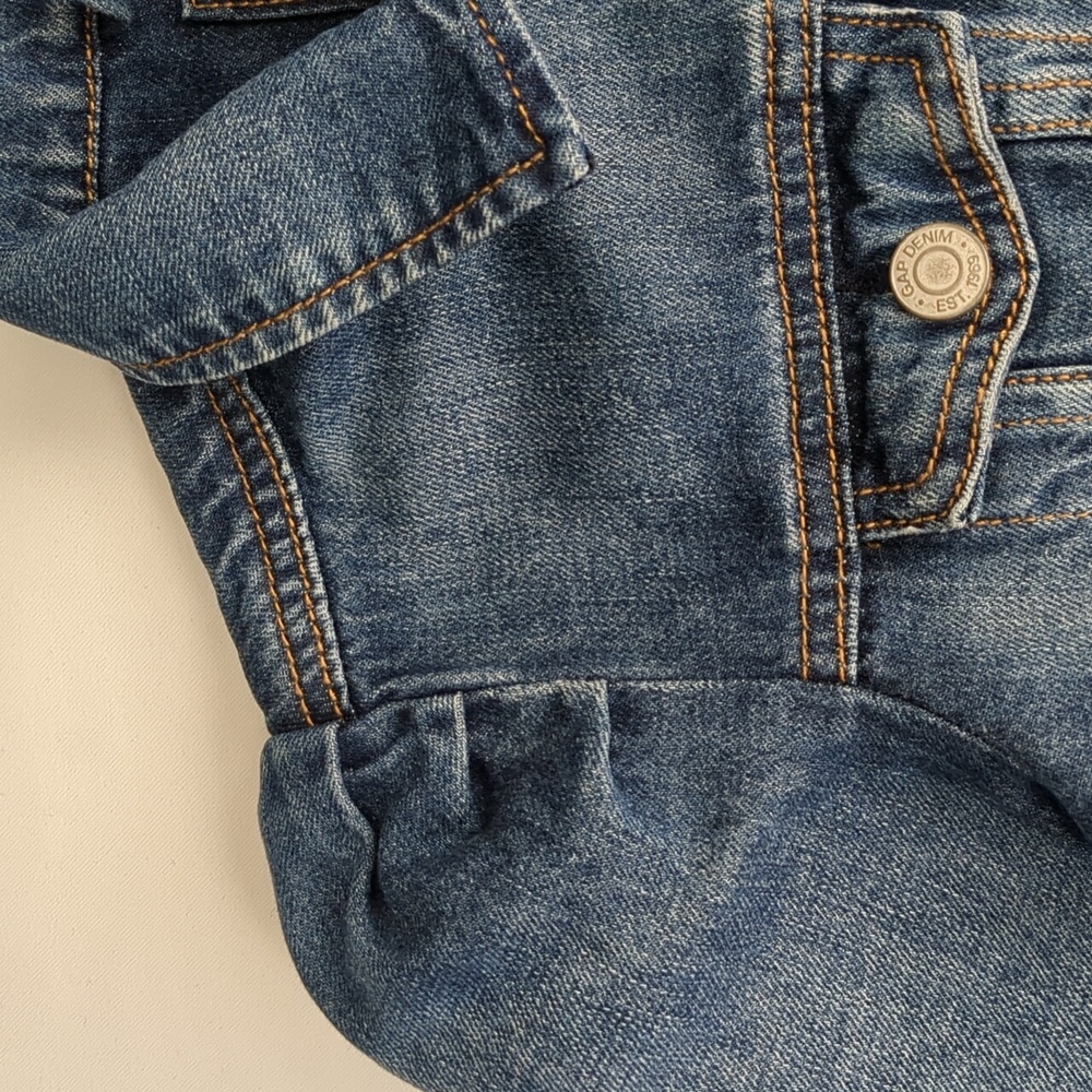 Gap Jean Jacket With Snap On Button Sz M - Picture 4 of 11
